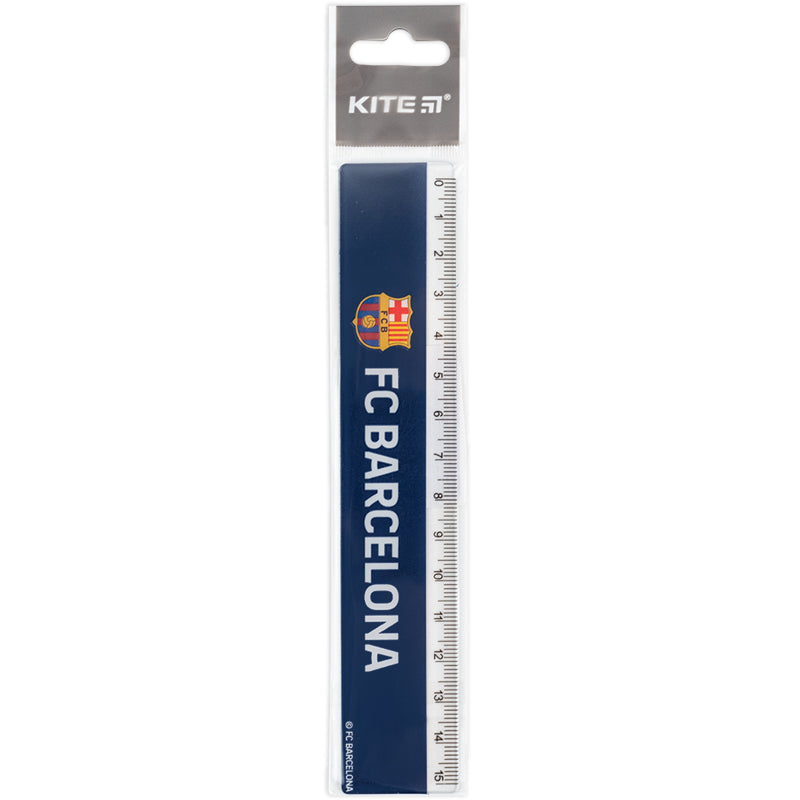 Ruler plastic Kite FC Barcelona BC25-090, 15 cm