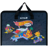 Folder-briefcase with zipper Kite Hot Wheels HW25-20, 1 compartment, A4