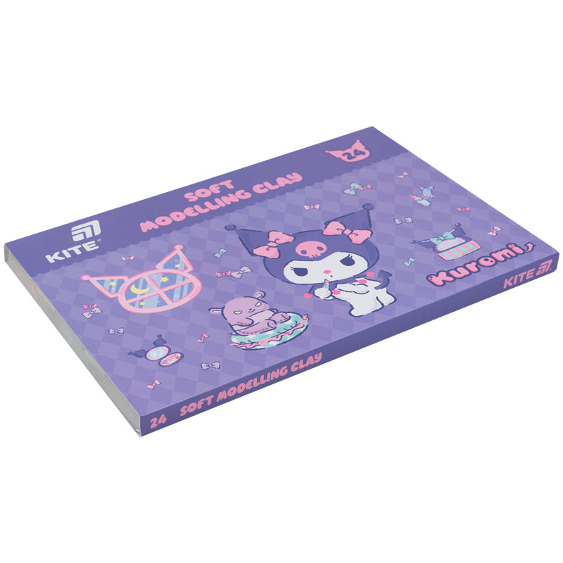 Пластилін восковий Kite Kuromi HK24-089, 24 кольори, 480 г