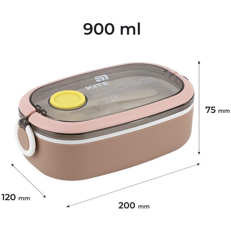 Lunchbox Kite K25-1180-1, 900 ml, beige