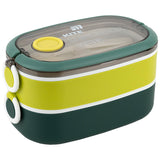 Lunchbox double layer with utensils Kite K25-1181-3, 1600 ml, green
