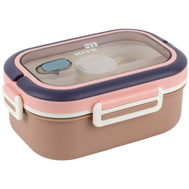 Lunchbox with divider Kite K25-1182-1, 1100 ml, beige