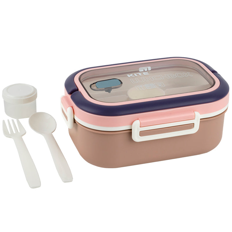 Lunchbox with divider Kite K25-1182-1, 1100 ml, beige