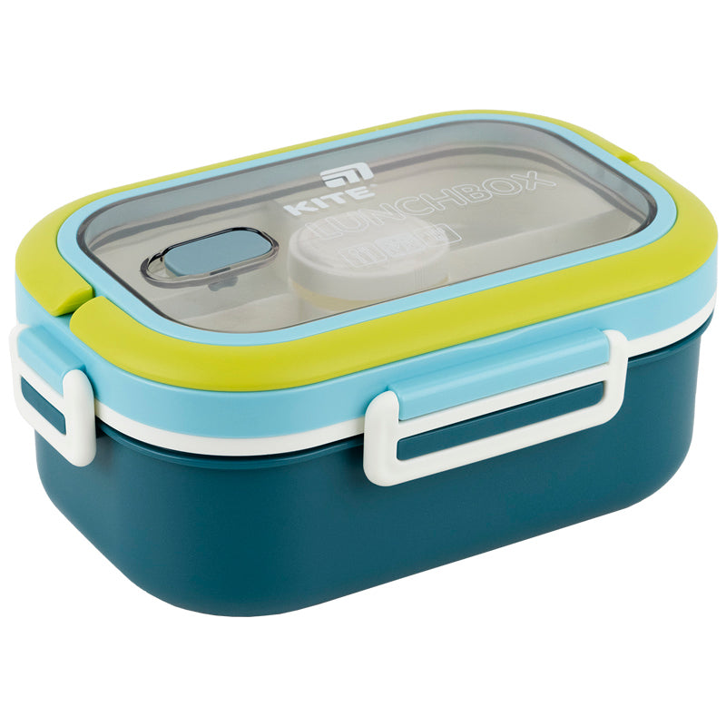 Lunchbox with divider Kite K25-1182-2, 1100 ml, blue