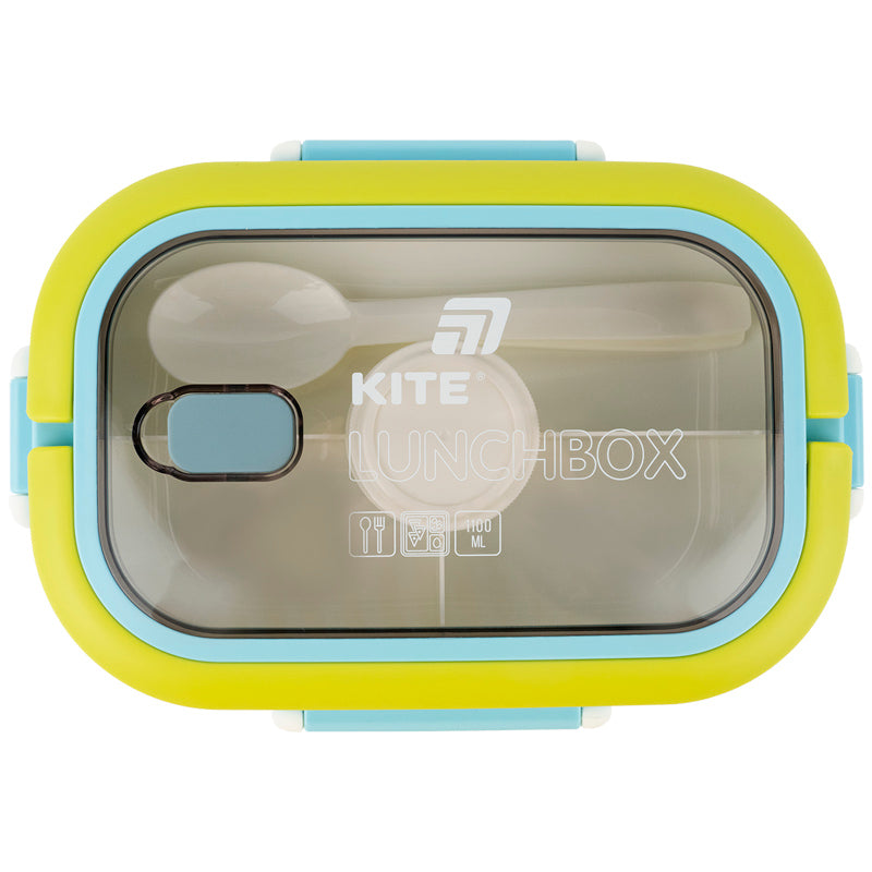 Lunchbox with divider Kite K25-1182-2, 1100 ml, blue