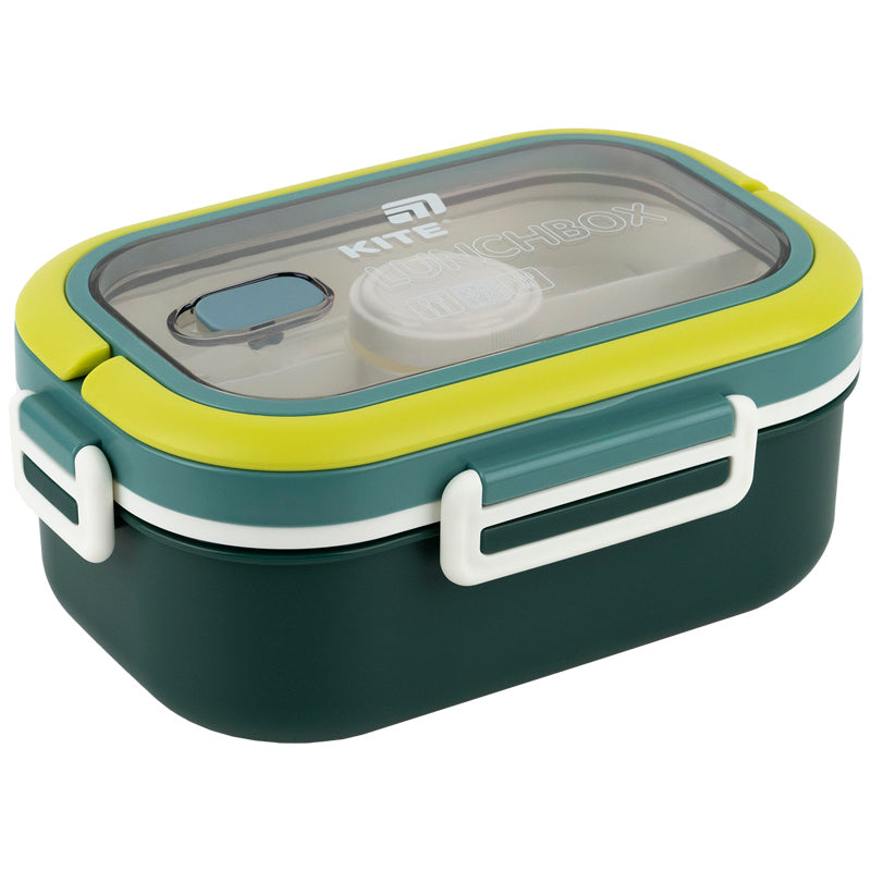 Lunchbox with divider Kite K25-1182-3, 1100 ml, green