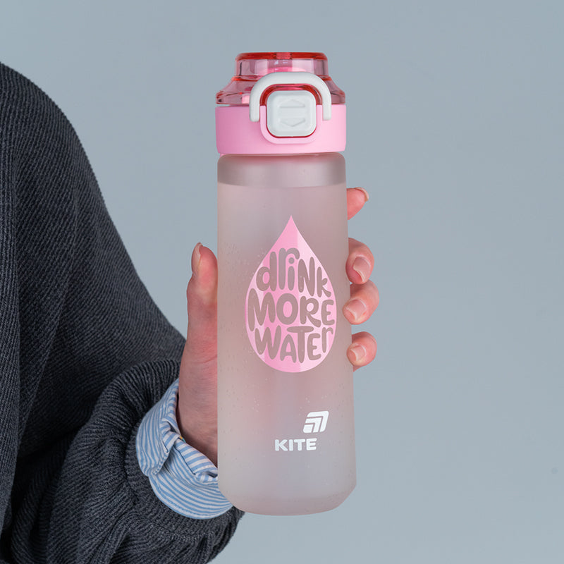 Water bottle Kite K25-1214-3, 760 ml, grey-pink