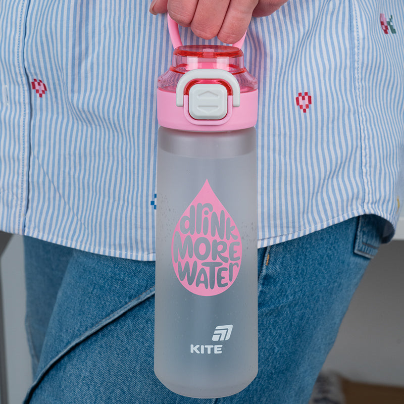 Water bottle Kite K25-1214-3, 760 ml, grey-pink