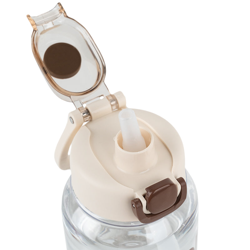 Water bottle Kite K25-1217-1, 700 ml, white and brown
