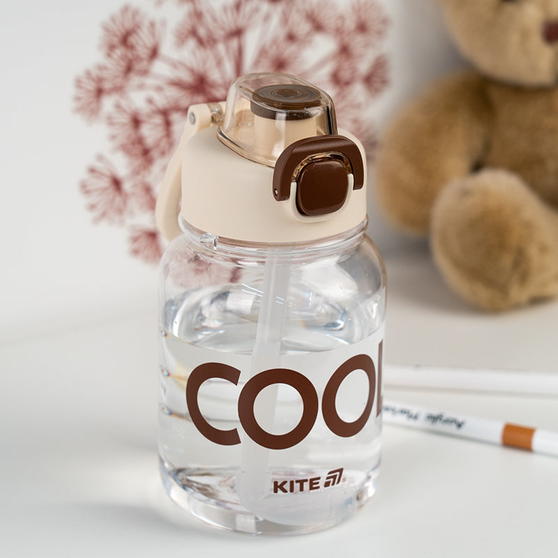 Water bottle Kite K25-1217-1, 700 ml, white and brown