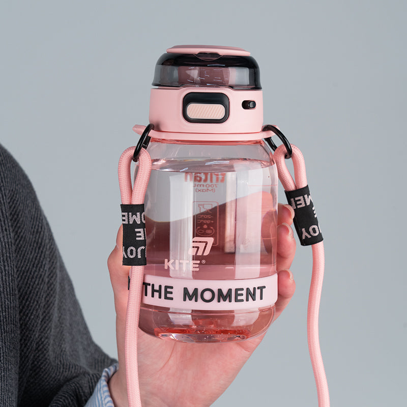 Water bottle Kite K25-1218-3, 700 ml, pink and gray