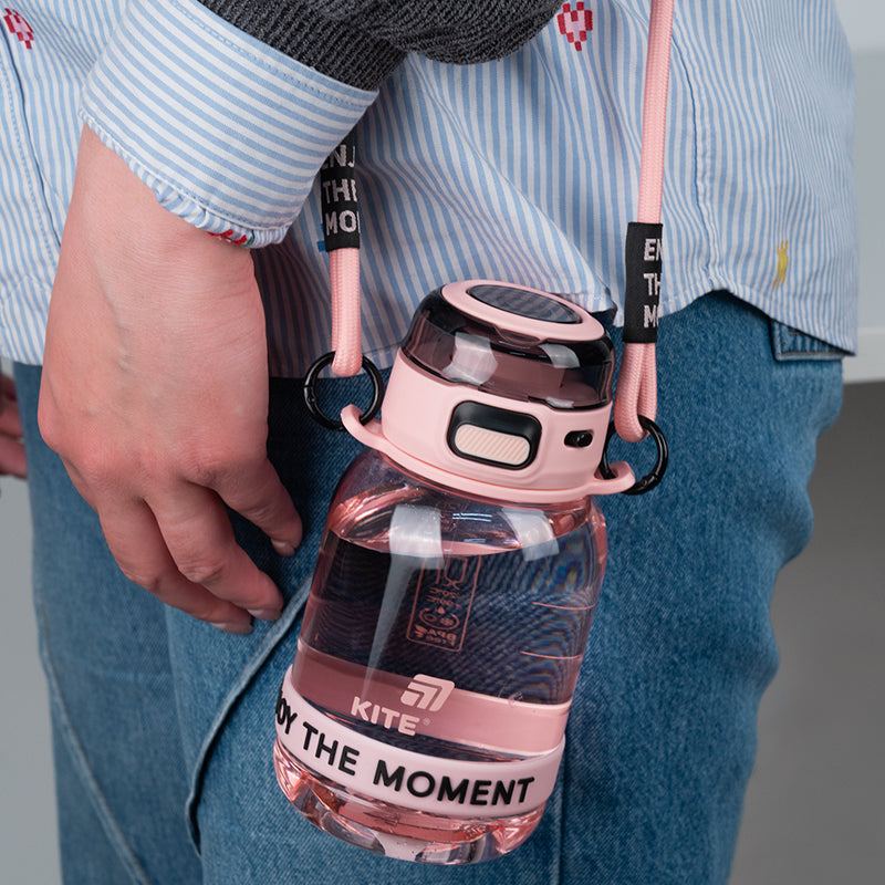 Water bottle Kite K25-1218-3, 700 ml, pink and gray