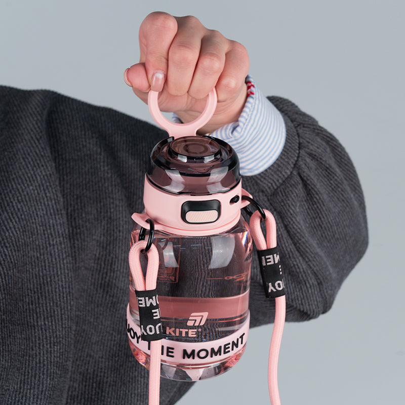 Water bottle Kite K25-1218-3, 700 ml, pink and gray