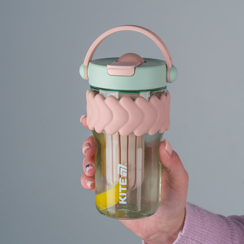 Plastic cup Kite K25-1230-3, 700 ml, mint pink