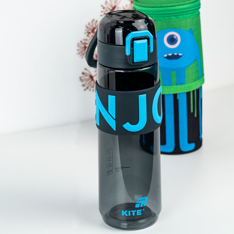 Water bottle Kite K25-1233-2, 680 ml, black-blue