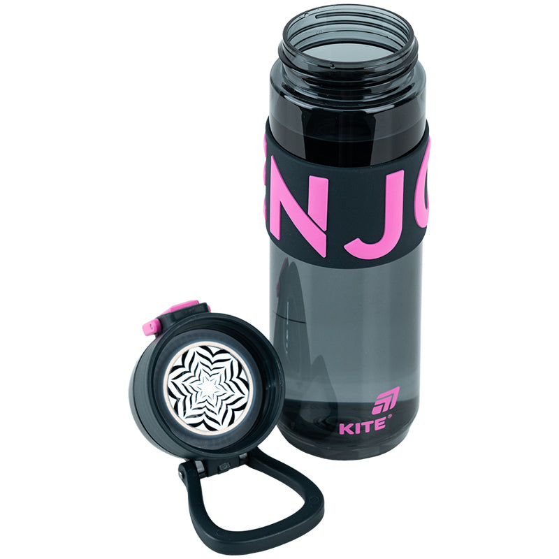 Water bottle Kite K25-1233-3, 680 ml, black-pink