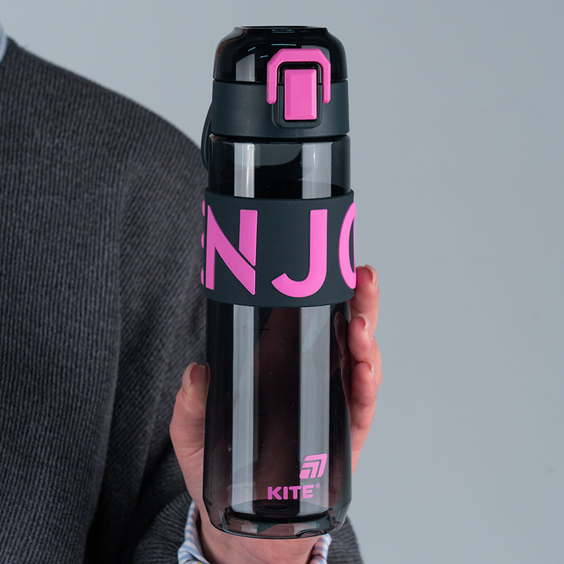 Water bottle Kite K25-1233-3, 680 ml, black-pink