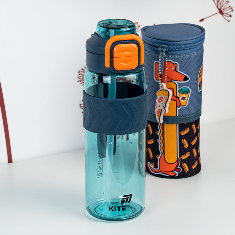Water bottle Kite K25-1234-3, 800 ml, blue-orange