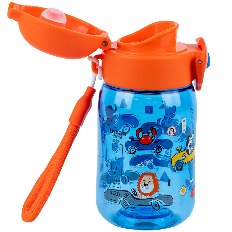 Пляшечка для води Kite K25-1235-2, Cars, 360 мл, синя