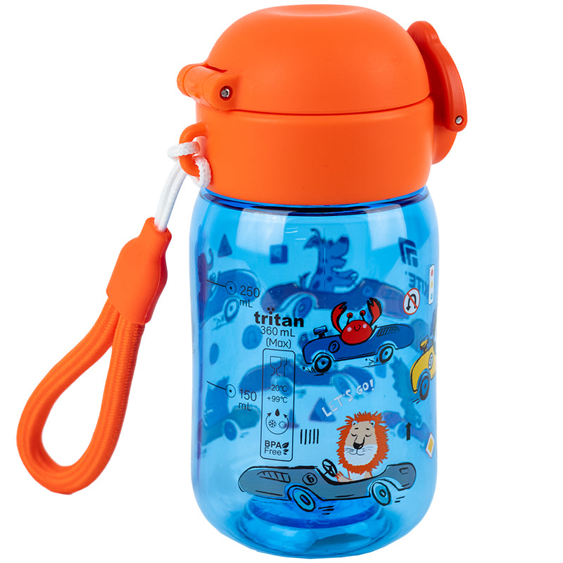 Пляшечка для води Kite K25-1235-2, Cars, 360 мл, синя