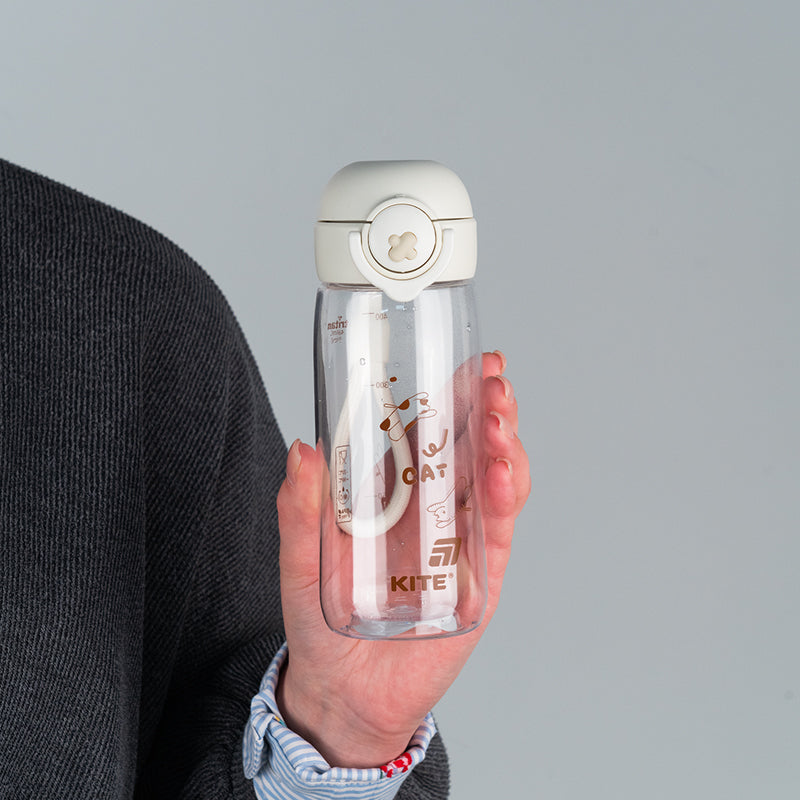 Water bottle Kite K25-1236-1, 480 ml, white