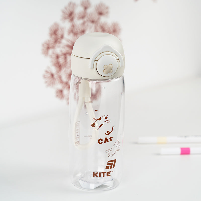 Water bottle Kite K25-1236-1, 480 ml, white