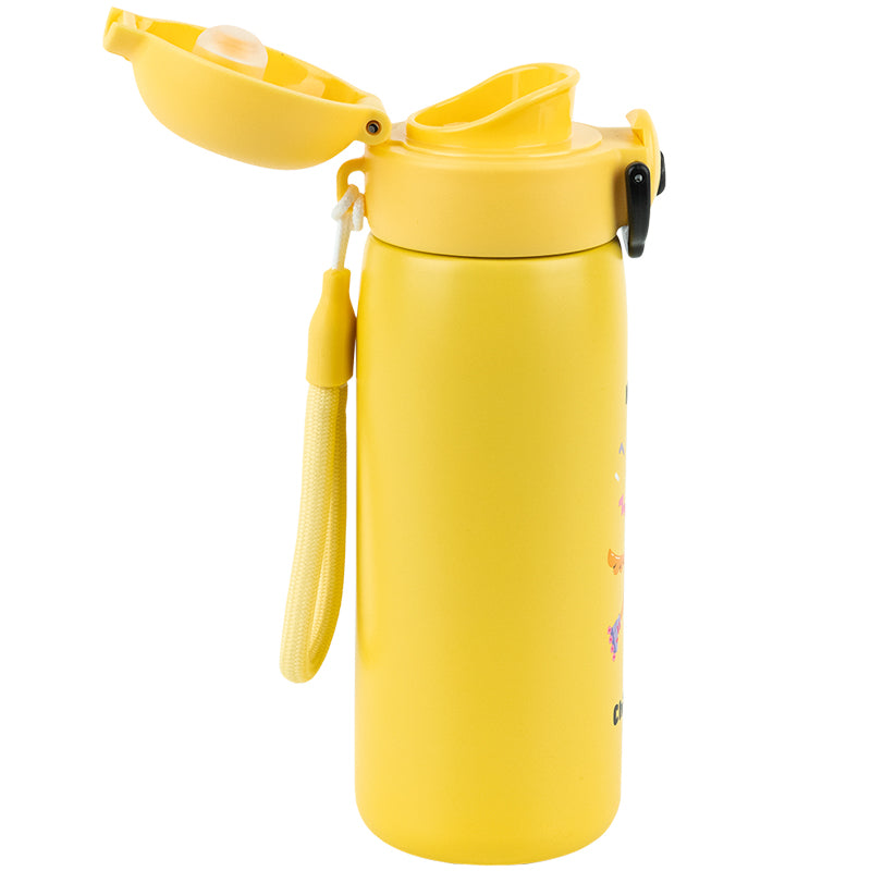 Thermos with button Kite K25-1221-2, Chil mode, 430 ml, yellow