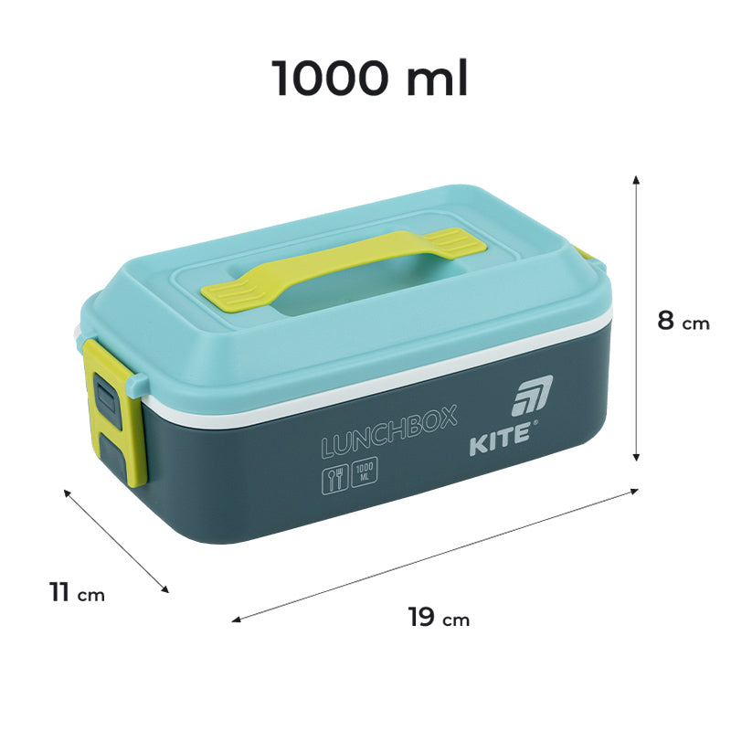 Lunchbox Kite K25-1183-2, 1000 ml, blue