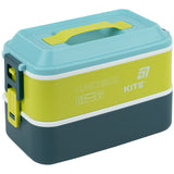 Lunchbox double layer with utensils Kite K25-1184-2, 2000 ml, blue