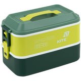 Lunchbox double layer with utensils Kite K25-1184-3, 2000 ml, green