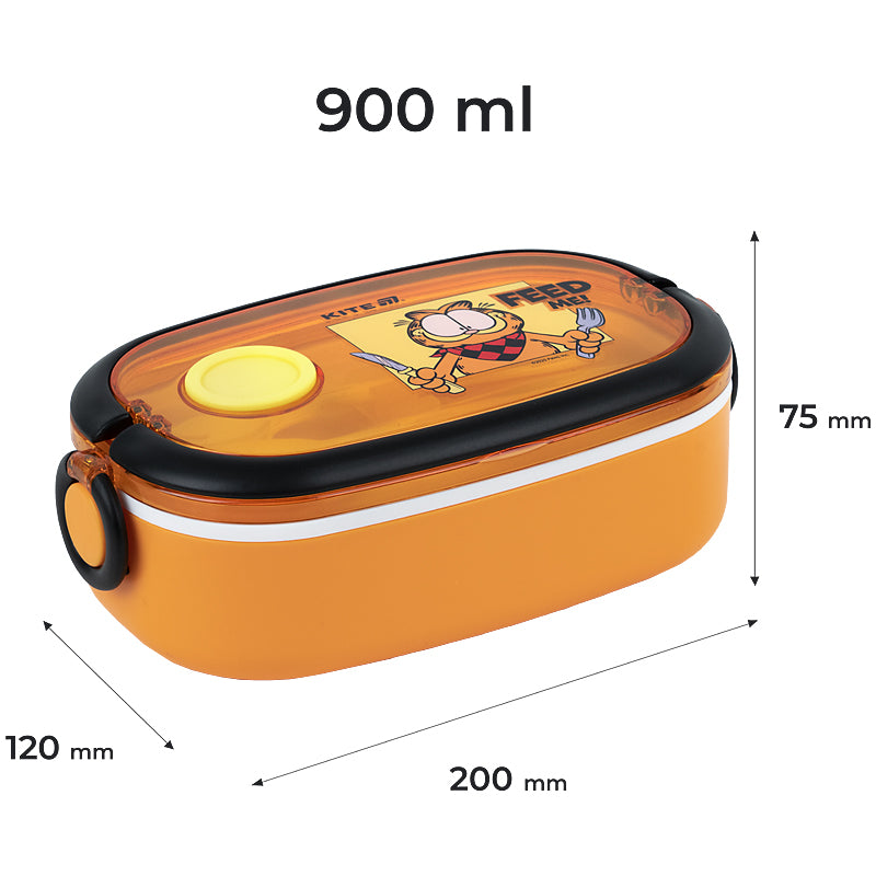 Lunchbox Kite Garfield GF25-1180, 900 ml, orange