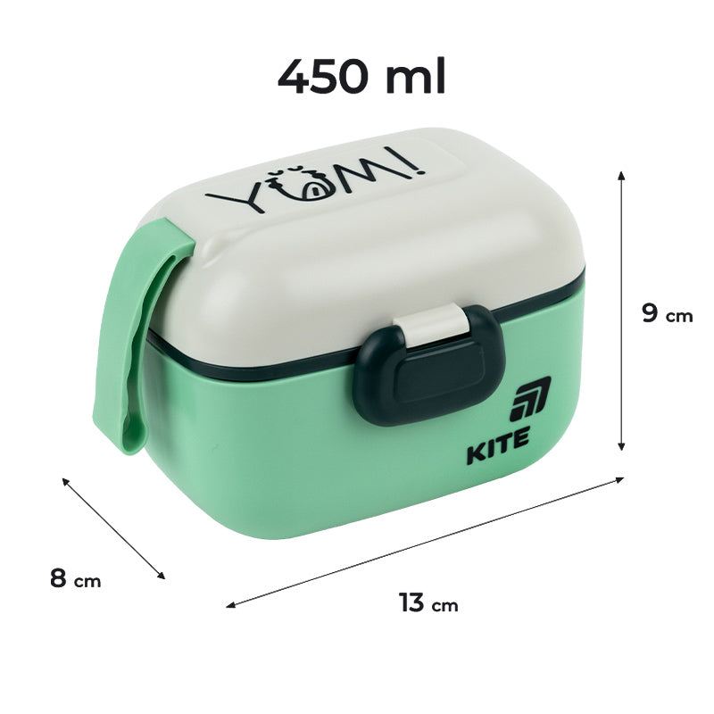 Lunchbox Kite K25-1185-3, 450 ml, green