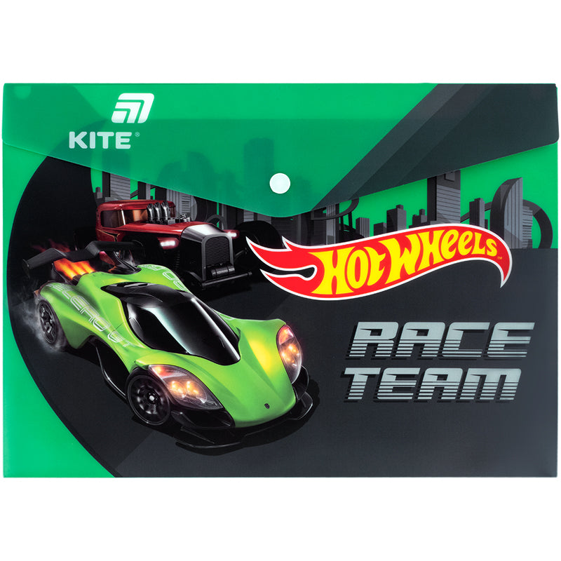Папка на кнопці Kite Hot Wheels HW25-244, А4