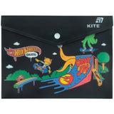 Folder with button Kite Hot Wheels HW25-245, A5