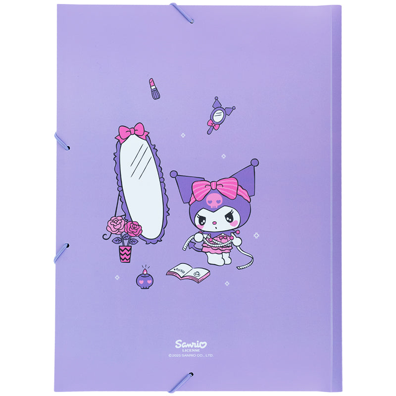 Folder with elastic bands Kite Kuromi HK25-247-1, A4