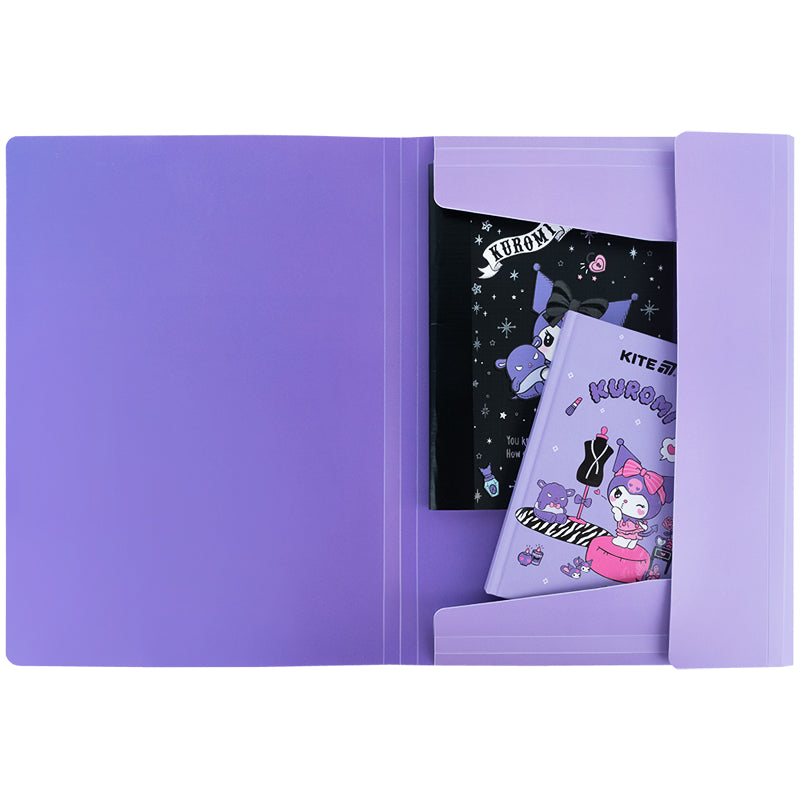 Folder with elastic bands Kite Kuromi HK25-247-1, A4
