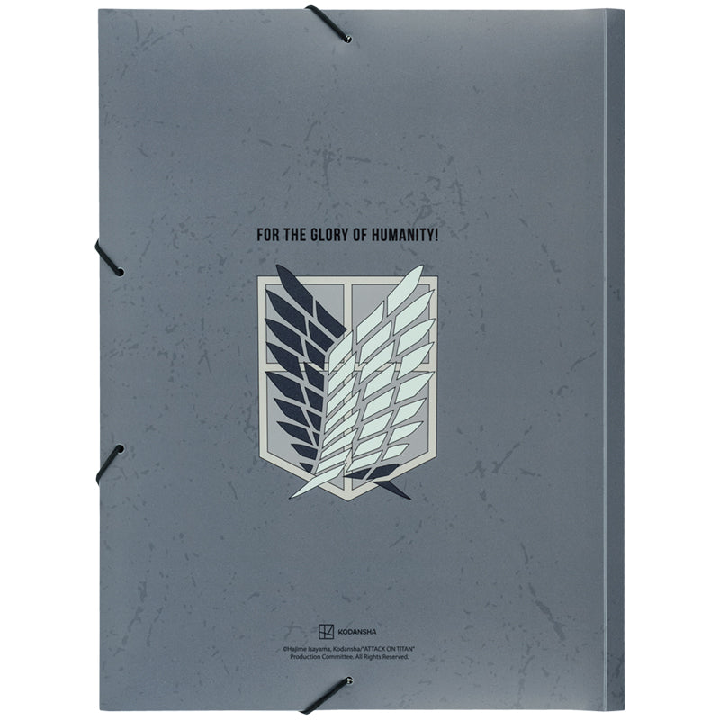 Folder with elastic bands Kite Attack on Titan AT25-247, A4