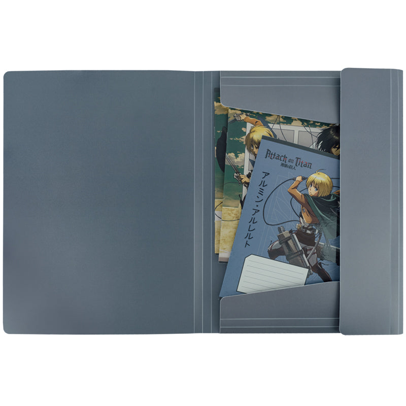 Folder with elastic bands Kite Attack on Titan AT25-247, A4