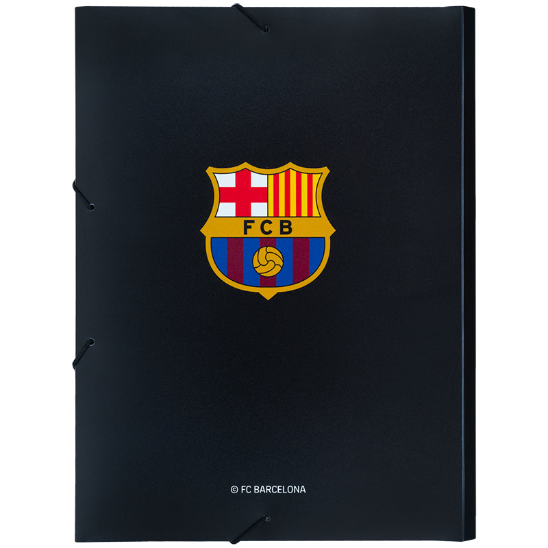 Folder with elastic bands Kite FC Barcelona BC25-247, A4