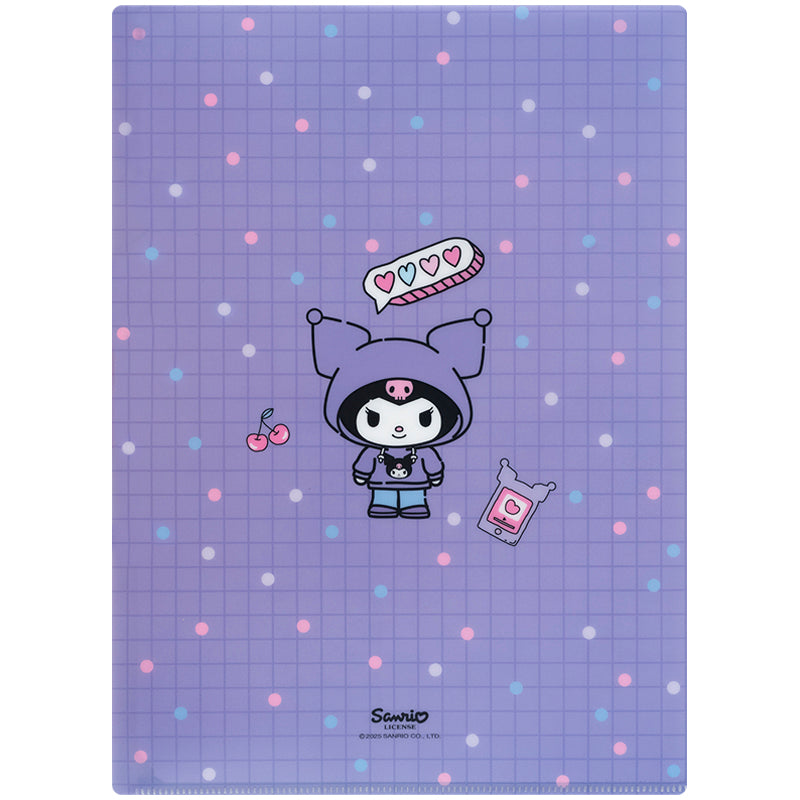 L-shape folder with flap Kite Kuromi HK25-248-1, A4