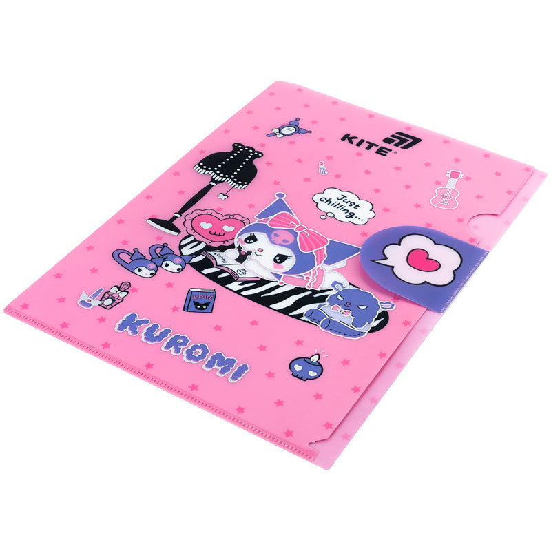 Папка-куточок з клапаном Kite Kuromi HK25-248-2, A4