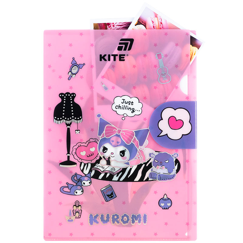 L-shape folder with flap Kite Kuromi HK25-248-2, A4