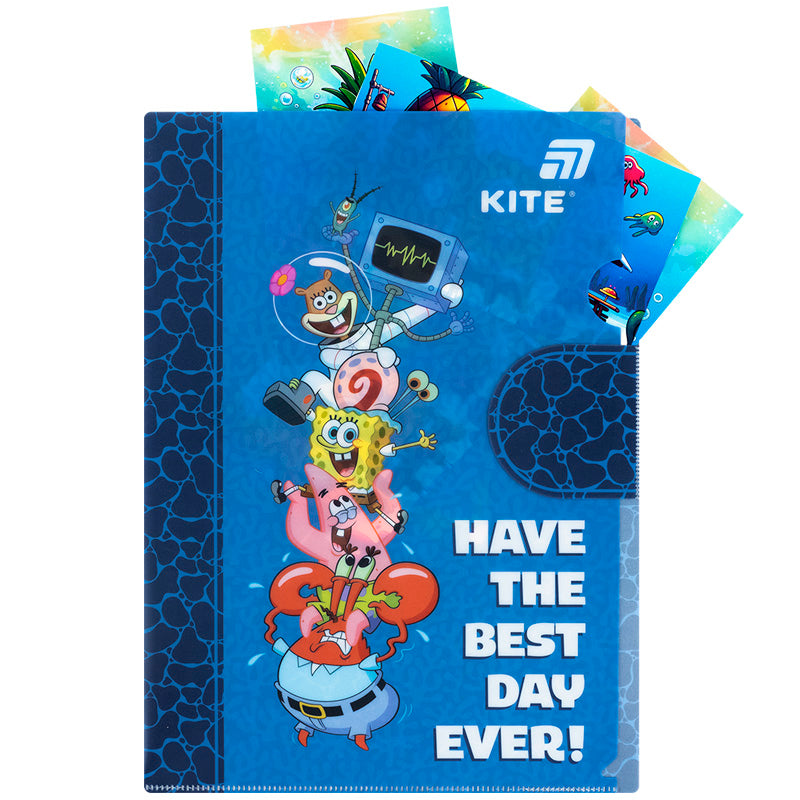 L-shape folder with flap Kite SpongeBob SquarePants SB25-248, A4