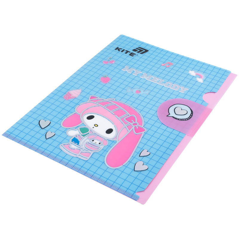 L-shape folder with flap Kite My Melody HK25-248-3, A4