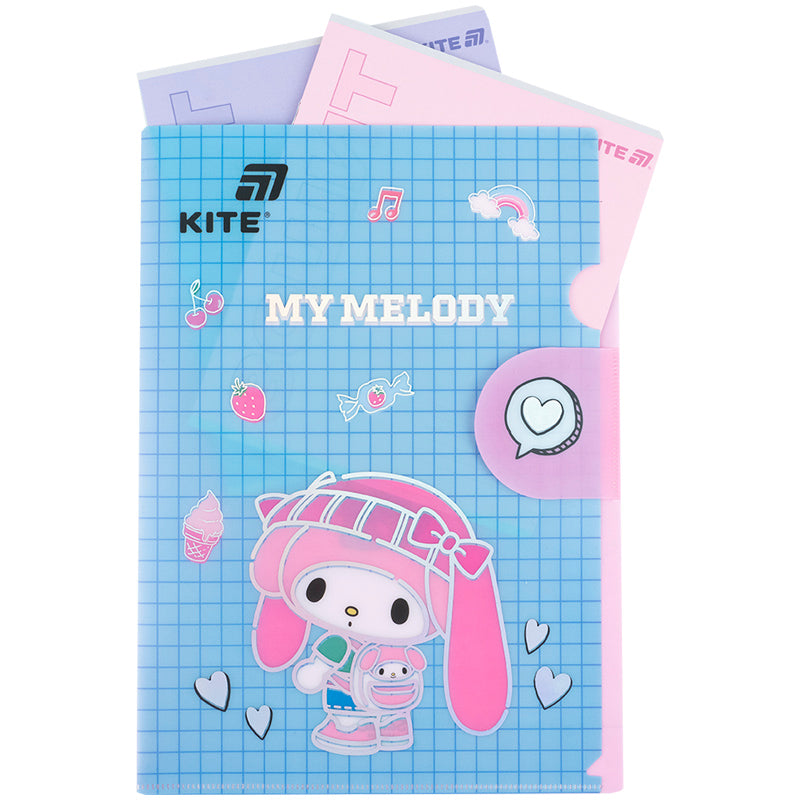 L-shape folder with flap Kite My Melody HK25-248-3, A4