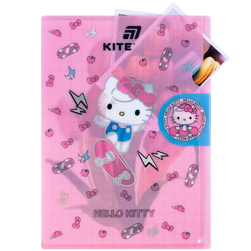 L-shape folder with flap Kite Hello Kitty HK25-248-4, A4