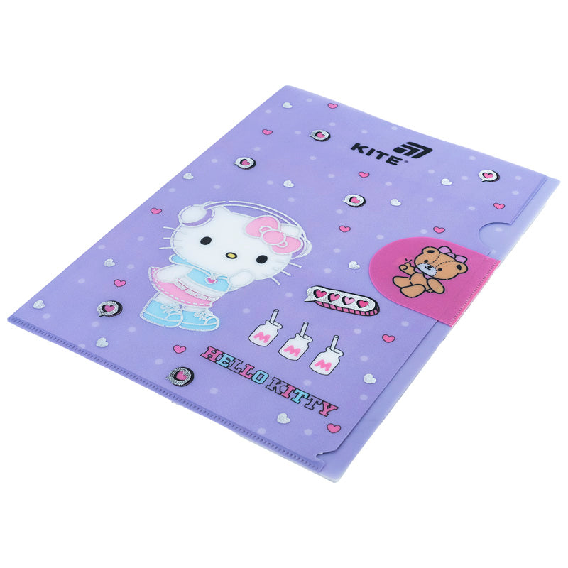 L-shape folder with flap Kite Hello Kitty HK25-248-5, A4
