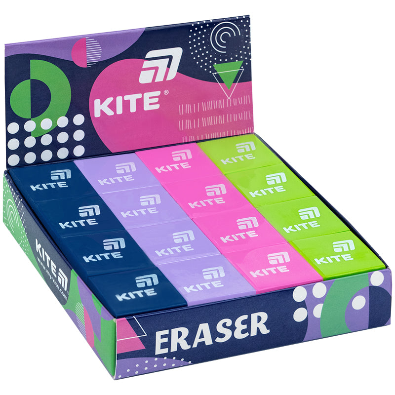 Colored eraser Kite Bloom K25-024, assorted colors