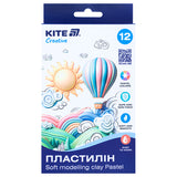 Пластилін восковий Kite Creative Pastel K-086-P, 12 кольорів, 200 г