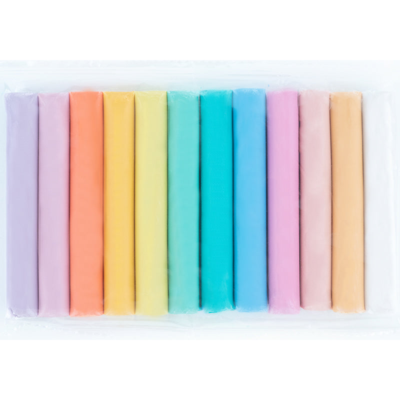 Soft modelling clay Kite Creative K-086-P, 12 colors, 200 g, Pastel.